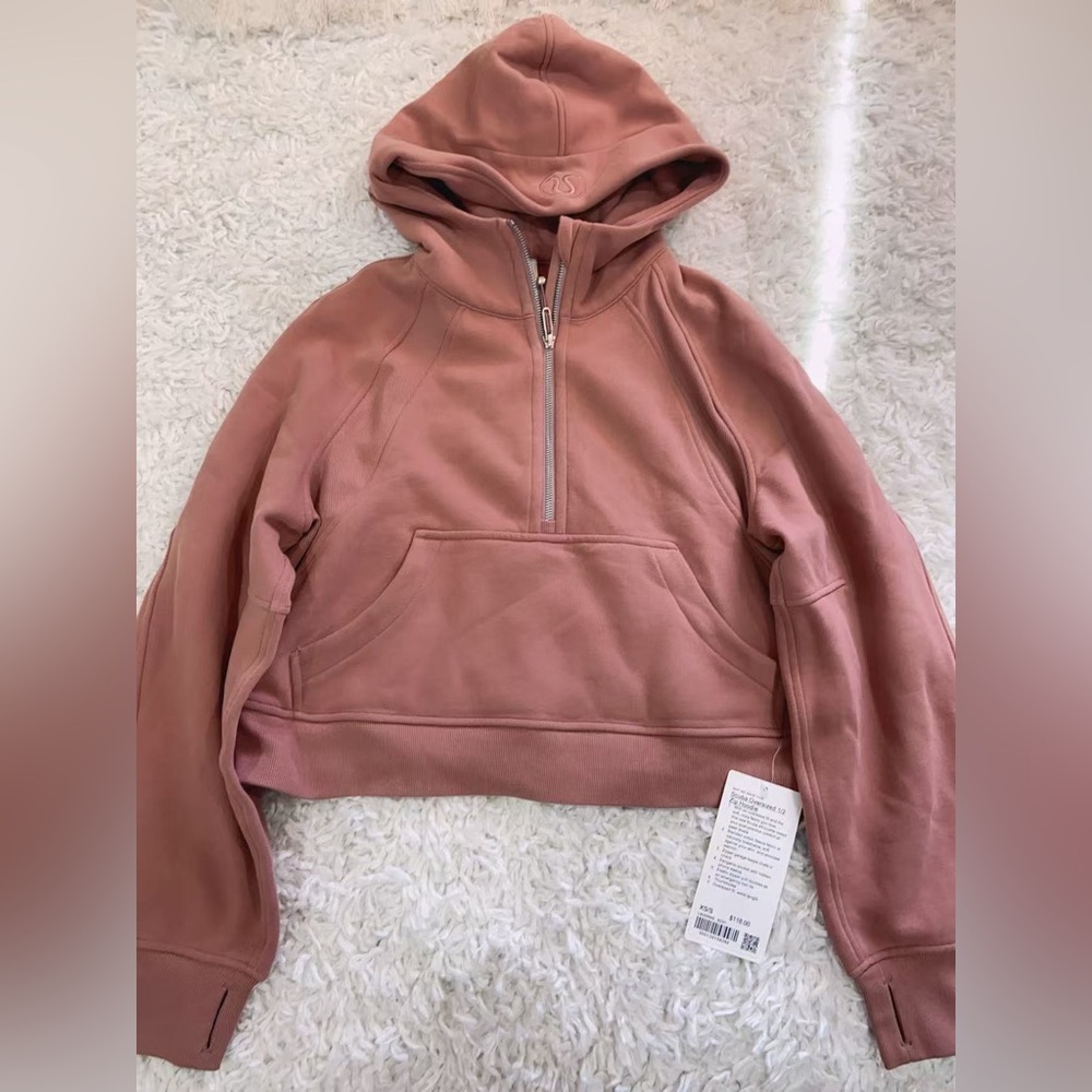 NWT Lululemon Scuba Oversized Half-Zip Hoodie Spiced Chai XS/S